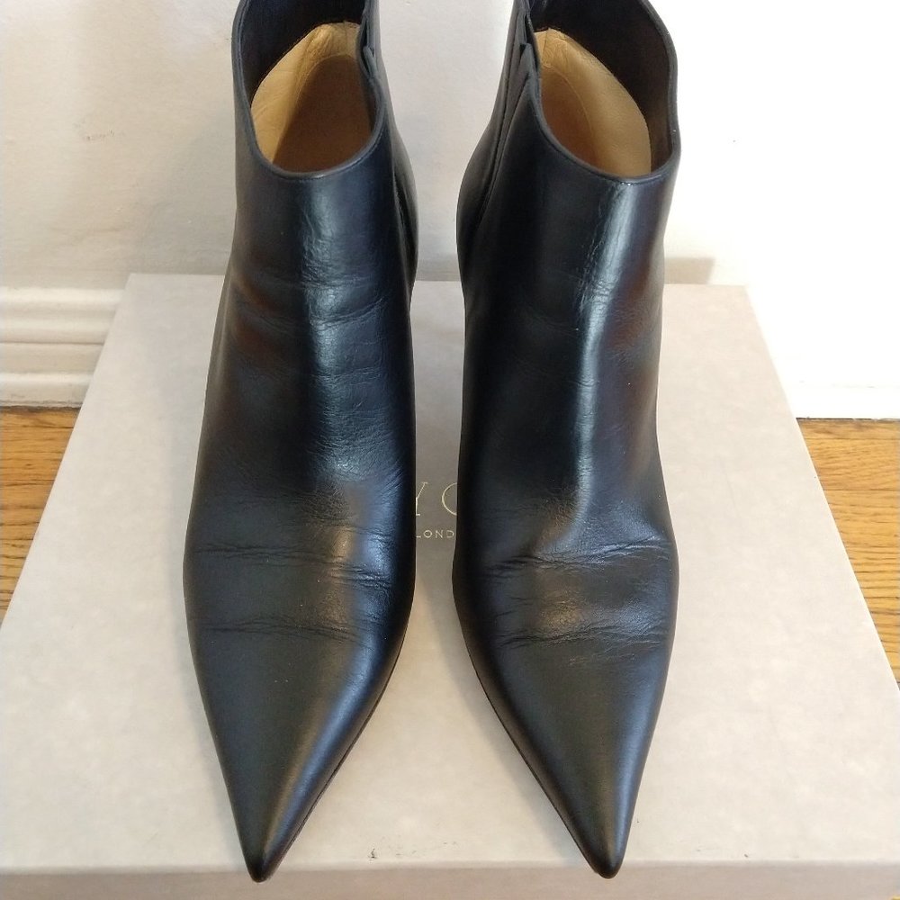 Jimmy Choo "Marinda 65" Black Smooth Leather Boot - Size 38.5 (US 8.5)